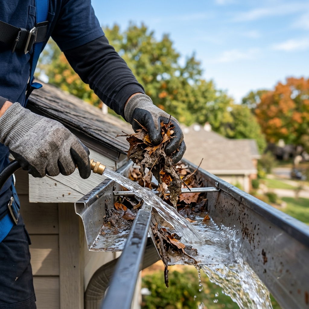 Debris Gutter Cleaning Service