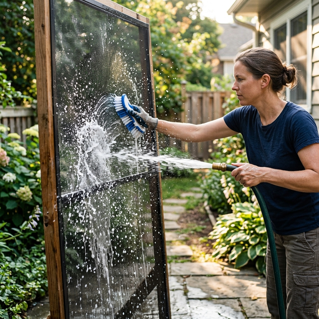 Window Screen Deep Washing